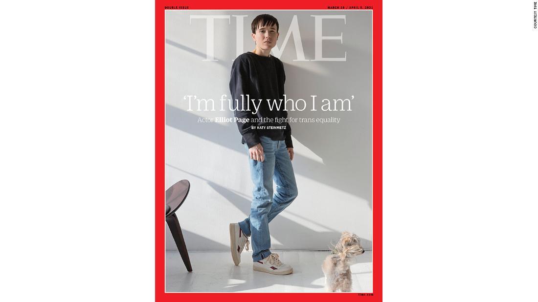 俳優のエリオット・ペイジさんがトランス男性として初めて米タイム誌の表紙に