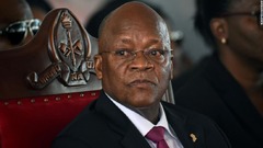 タンザニアのマグフリ大統領が死去、６１歳　数週間前から姿見せず
