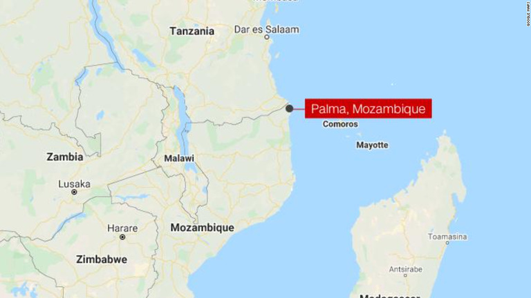アフリカ・モザンビークで北部の町が武装勢力に襲われ、戦闘が続いている/Google Maps
