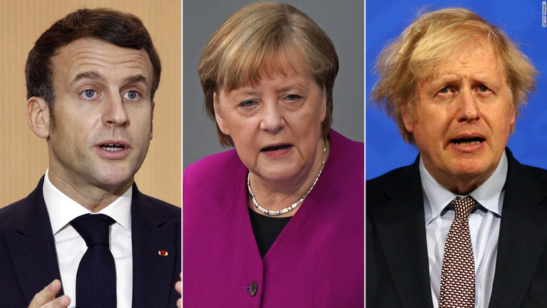仏独英など世界二十数カ国の首脳らが連名の論説を出し、パンデミックへの対応をめぐる国際協調を呼び掛けた/Getty Images