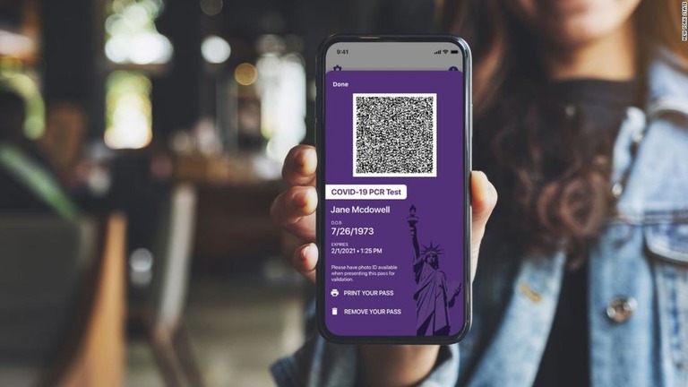 ＱＲコードを使ってワクチン接種などの情報を提示する/New York State