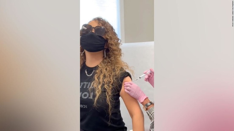マライア・キャリーさんがコロナのワクチン接種を受ける動画を披露した/From Mariah Carey/Instagram