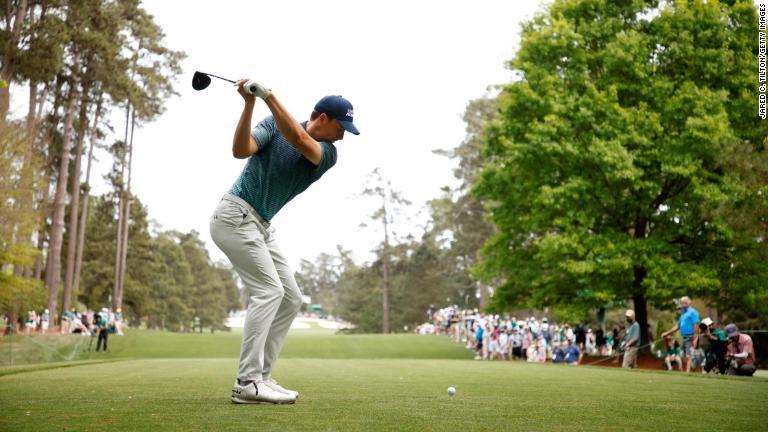 スピースのティーショット=9日/Jared C. Tilton/Getty Images