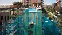プールを利用できるのは当該の高層集合住宅の住人に限られる