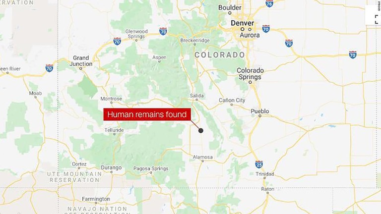 女性の遺体が発見された米コロラド州のモファット/Google