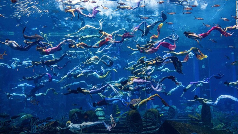 中国で「人魚ダイビング」の人気に火が付いている/Courtesy of Atlantis Sanya/PADI