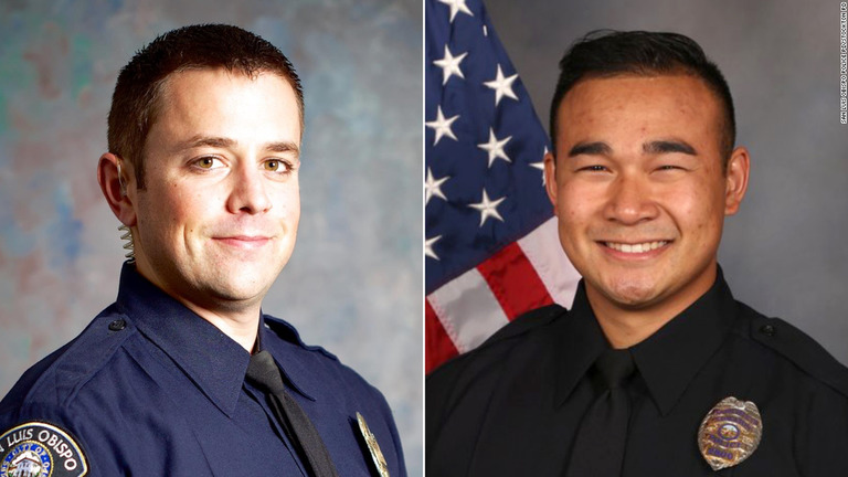米カリフォルニア州で別々の事件に対応した警官２人が容疑者に撃たれて死亡した/San Luis Obispo PD/Stockton PD