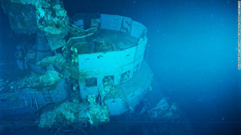 １９９８年、バラードさんらは空母ヨークタウンの残骸を発見した。沈没から５６年後のことだった/David Doubilet/National Geographic Image Collection