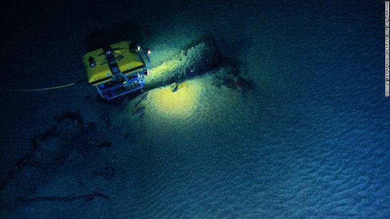 ２００２年にはジョン・Ｆ・ケネディ元米大統領が第２次世界大戦中に乗っていた哨戒艇「ＰＴ１０９」の残骸を発見した/Odyssey Enterprises/Institute for Exploration