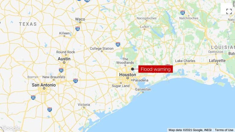 米テキサス州が豪雨に見舞われ、当局は水害への警戒を呼び掛けている/Google
