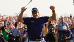 フィル・ミケルソン（５０）が通算６アンダーで優勝した。