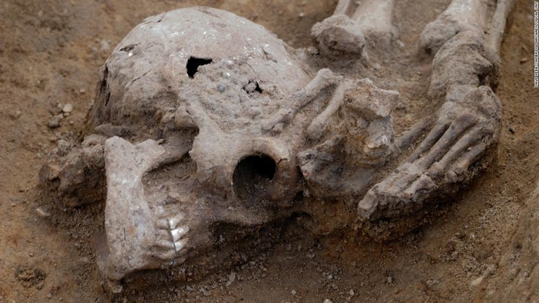 英東部にある古代ローマ時代の墓地で、頭部を切断された人骨が１７体見つかった/Dave Webb/Cambridge Archaeological Unit