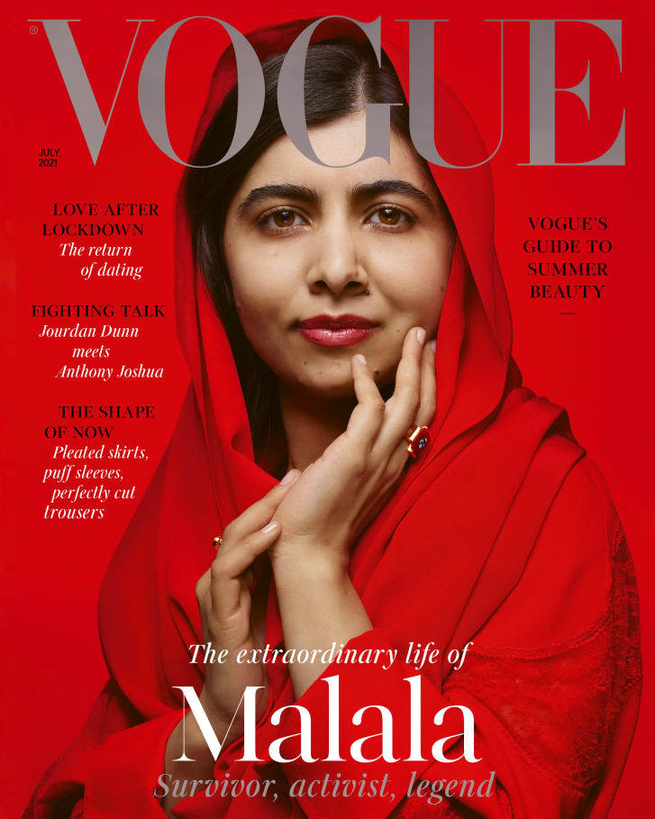 マララ・ユスフザイさんが表紙を飾ったヴォーグ誌/Courtesy Nick Knight/Vogue