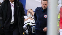 サッカー欧州選手権　デンマークのエリクセンが倒れて試合中断、容体は安定