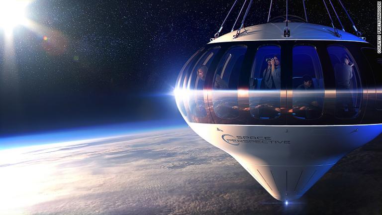 「我々の最新の宇宙気球は宇宙の入り口のほぼ真空状態の中でも機能するように設計されている」とスペース・パースペクティブはうたう/Courtesy PriestmanGoode