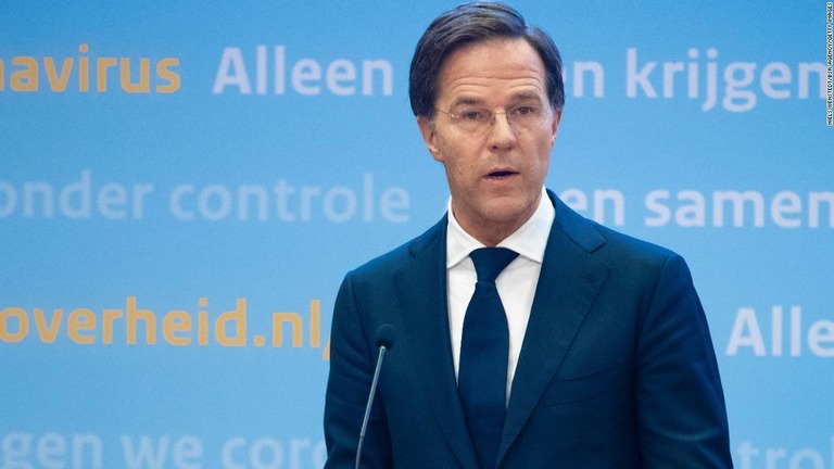 オランダのマーク・ルッテ首相＝１月１２日、オランダ・ハーグ/Niels Wenstedt/BSR Agency/Getty Images