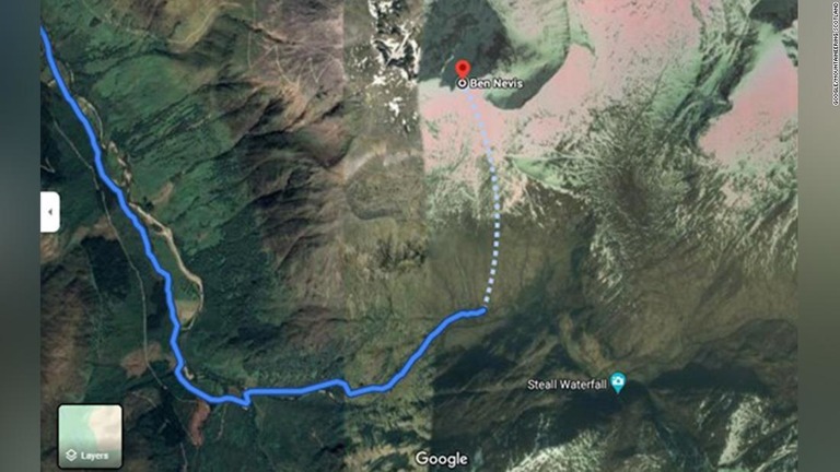 グーグルマップが示す登山ルートについて「死の危険がある」と英国の登山団体が警告/Google/Mountaineering Scotland