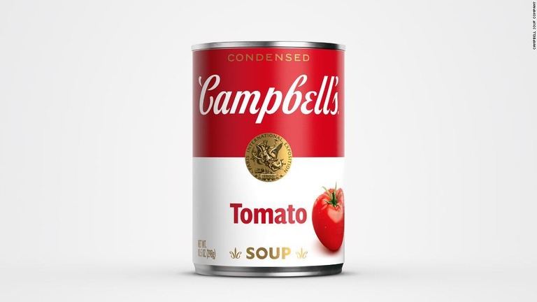 新しくデザインされたキャンベルのスープ缶/Campbell Soup Company