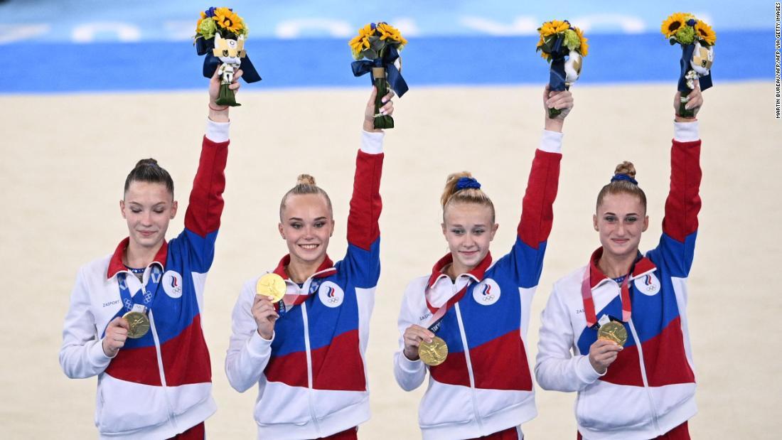 ロシア・オリンピック委員会（ＲＯＣ）が金メダルを獲得した/MARTIN BUREAU/AFP/AFP via Getty Images