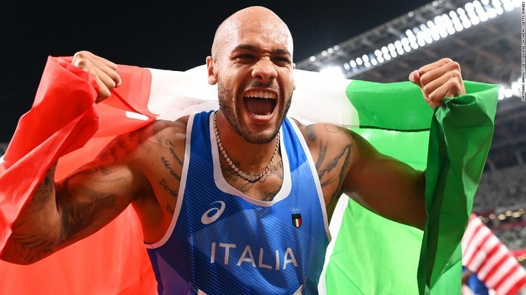 イタリアのラモントマルチェル・ヤコブスが９秒８０で優勝/Matthias Hangst/Getty Images AsiaPac/Getty Images