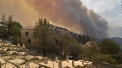 アルジェリア各地で森林火災が猛威　兵士ら６５人死亡
