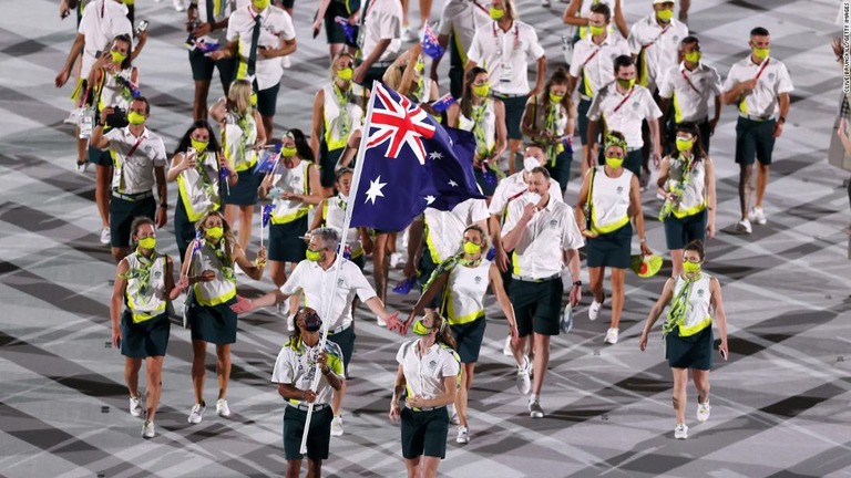 東京オリンピック（五輪）に参加しオーストラリアの選手団/Clive Brunskill/Getty Images