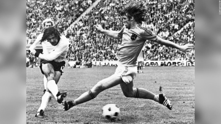 １９７４年Ｗ杯のオランダとの決勝では優勝を決める決勝点を挙げたミュラーさん/AFP/Getty Images