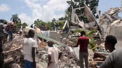 ハイチ地震、死者１２９７人に　住宅倒壊、道路寸断　暴風雨迫る