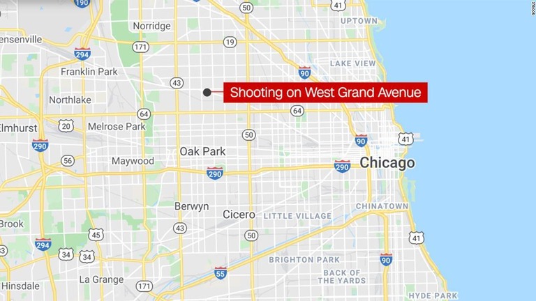 今回の銃撃事件が発生した地点を示すGoogleマップ/Google