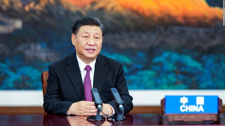 中国の習近平（シーチンピン）国家主席が富の再配分を新たな公約に掲げた/Li Xueren/Xinhua/Getty Images