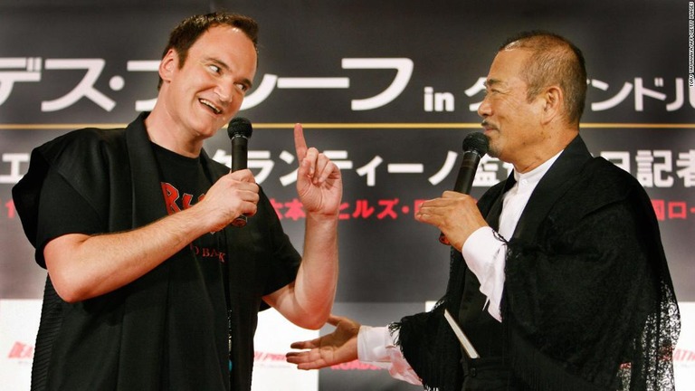 クエンティン・タランティーノさん（写真左）は千葉さんの映画を絶賛していた/Toru Yamanaka/AFP/Getty Images