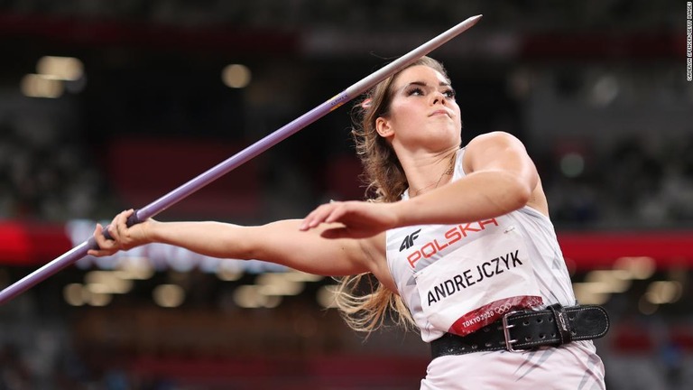 女子やり投げ決勝に出場したマリア・アンドレイチク選手/Cameron Spencer/Getty Images