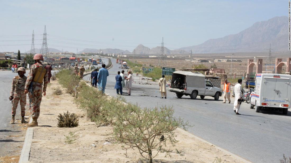 少なくとも民兵組織の構成員3人が死亡した/Mazhar Chandio/Anadolu Agency/Getty Images