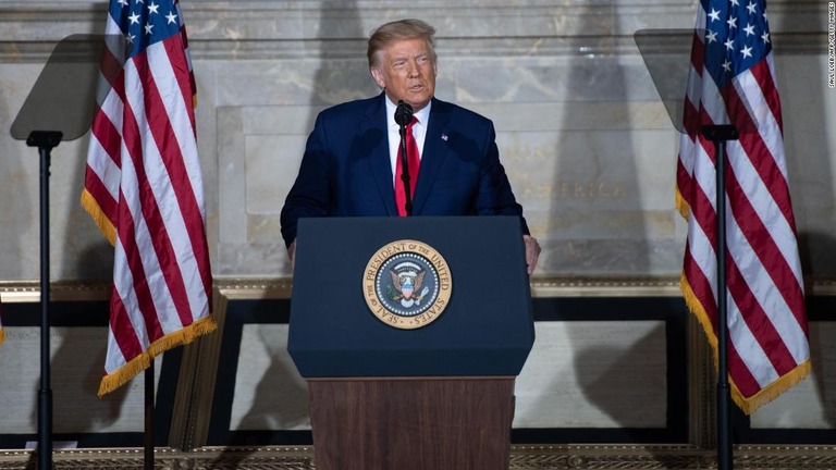 トランプ前米大統領/SAUL LOEB/AFP/Getty Images