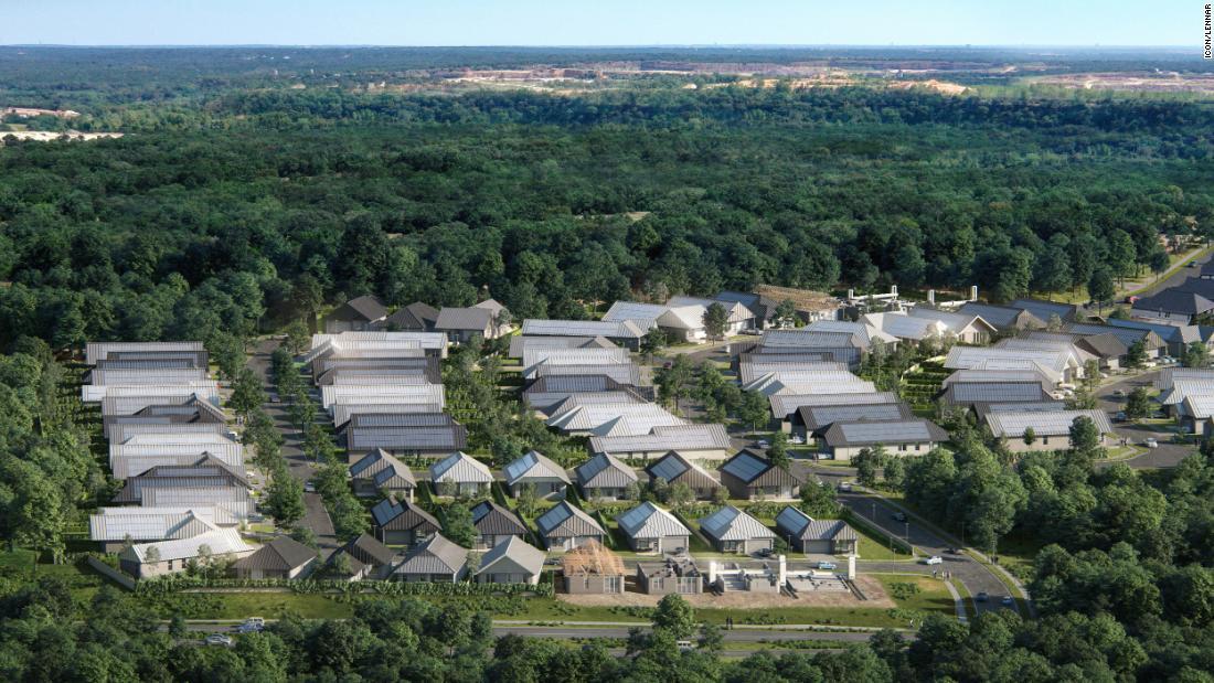 このプロジェクトにかかわる企業は、3Dプリント技術を使ってより安く、より早く住宅を建設することが可能になると語る/ICON/Lennar