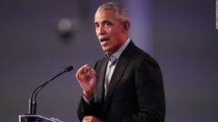 オバマ氏、ＣＯＰ２６で演説　トランプ氏の「４年にわたる敵意」を批判