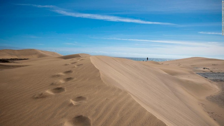 スペイン領の島にある砂丘の環境が、性行為をする観光客によって破壊されているという/Emmanuele Contini/NurPhoto/Getty Images