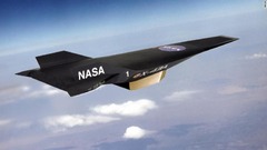 米航空宇宙局（ＮＡＳＡ）の航空機「Ｘ４３」の想像図。同機は空気吸入型エンジンによって駆動される航空機の対気速度の世界記録を持つ