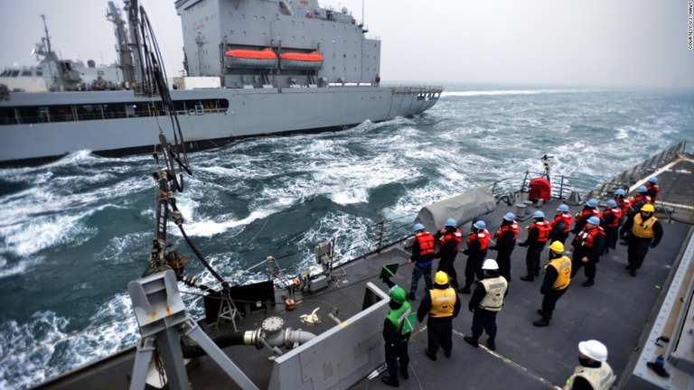 米韓が合同で実施した大規模な年次軍事演習の様子/Courtesy U.S. Navy