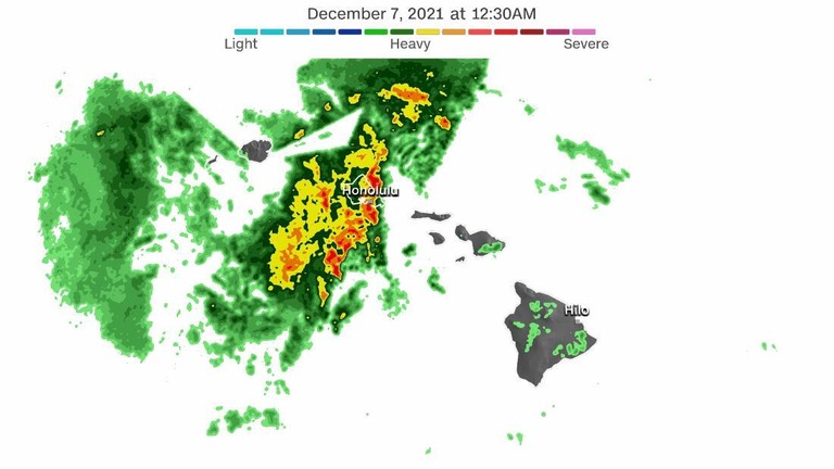 ＮＷＳホノルル支部は「大規模な生命を脅かす洪水」に対する警戒を呼びかけた/cnnweather