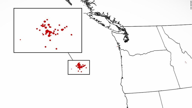 米オレゴン州沖で７～８日にマグニチュード（Ｍ）３．５～５．８の地震が４０回以上観測されている/CNN Weather