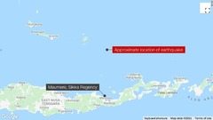 インドネシア沖でＭ７．３の地震