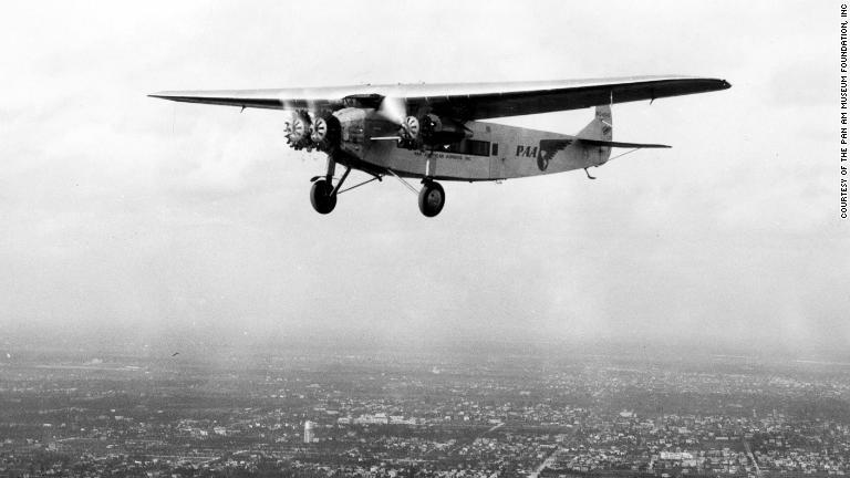 １２人乗りの「フォッカーＦ１０」は１９２０年代にパンナムが利用した航空機のひとつ/Courtesy of the Pan Am Museum Foundation, inc