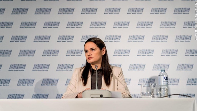 ベラルーシの反政権派指導者として知られるＳ・チハノフスカヤ氏の夫に禁錮刑の判決/Arturas Morozovas/Getty Images Europe/Getty Images