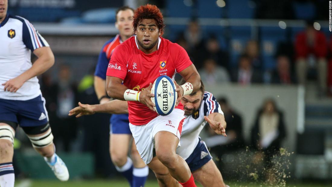 対フランス戦の国際試合でプレーするモア氏=2013年11月16日/John Berry/Getty Images