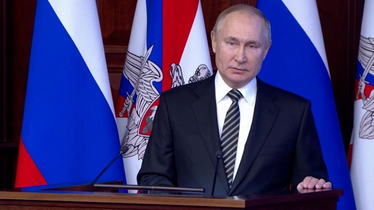 ロシアのプーチン大統領は米国やＮＡＴＯに安全保障上の保証を要求している/Russian Pool via Reuters