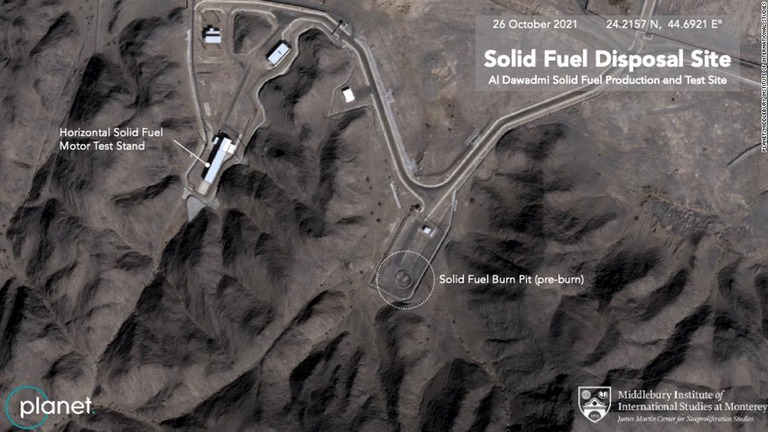 サウジアラビアを写した衛星画像。弾道ミサイル製造のための処理施設が写っているとみられている/Planet/Middlebury Institute of International Studies
