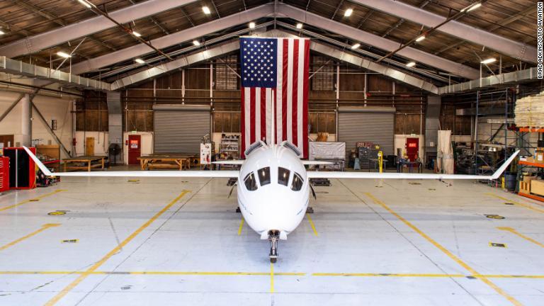 製造元のオットー・アビエーションによると、乗客1人当たりの炭素排出量は、競合機に比べ80%少ないという/Brad Adkins/Otto Aviation