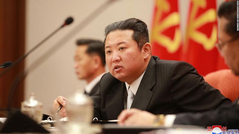 北朝鮮メディアが１日に公開した総会に出席した金正恩総書記の写真/STR/KCNA VIA KNS/AFP/Getty Image