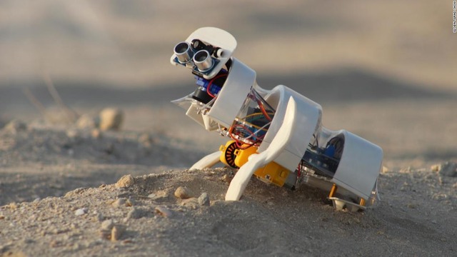 砂漠に種をまくロボット「アシードボット」
